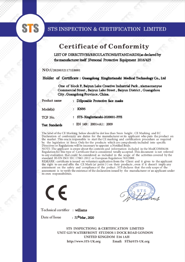 KN 95 Certifikace